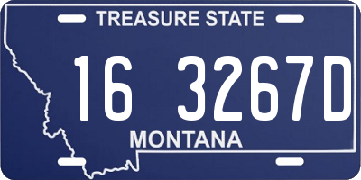 MT license plate 163267D