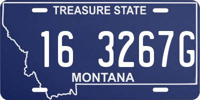 MT license plate 163267G