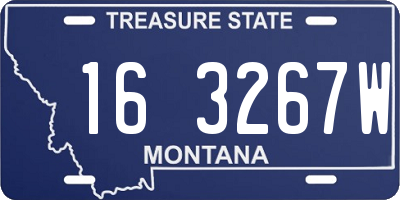 MT license plate 163267W