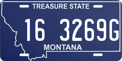 MT license plate 163269G