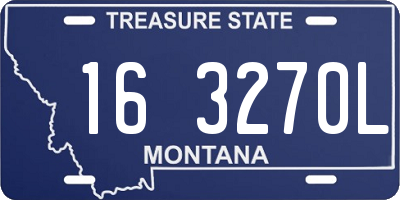 MT license plate 163270L