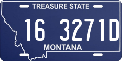 MT license plate 163271D