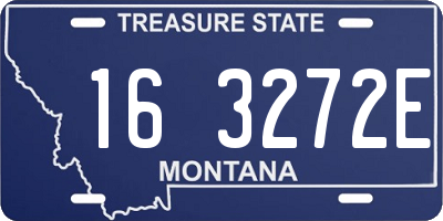 MT license plate 163272E