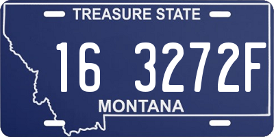 MT license plate 163272F