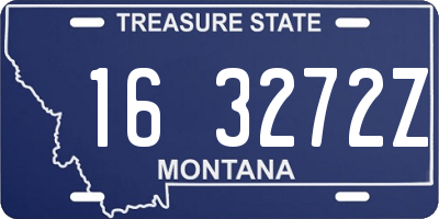 MT license plate 163272Z