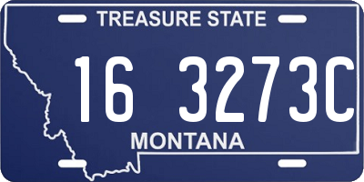MT license plate 163273C