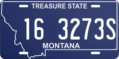 MT license plate 163273S