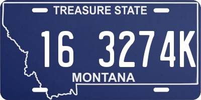 MT license plate 163274K