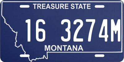 MT license plate 163274M