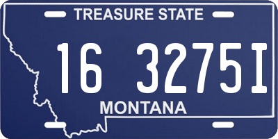 MT license plate 163275I