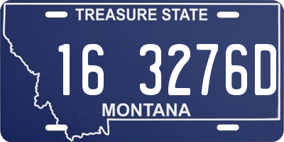 MT license plate 163276D