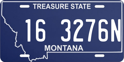 MT license plate 163276N