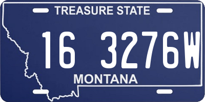 MT license plate 163276W