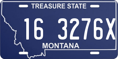MT license plate 163276X