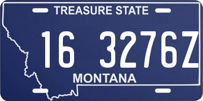 MT license plate 163276Z