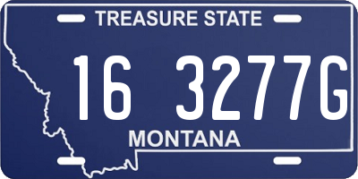 MT license plate 163277G
