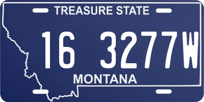 MT license plate 163277W