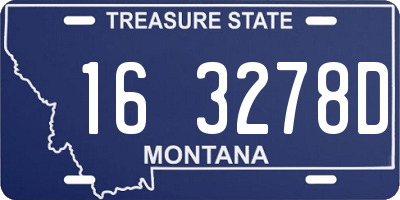 MT license plate 163278D