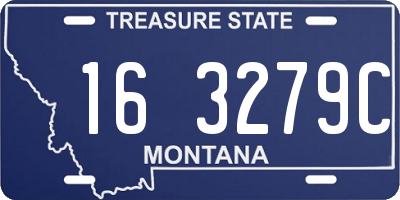 MT license plate 163279C