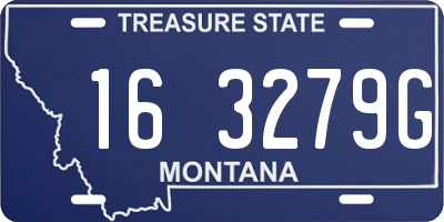 MT license plate 163279G