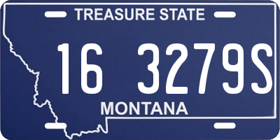 MT license plate 163279S