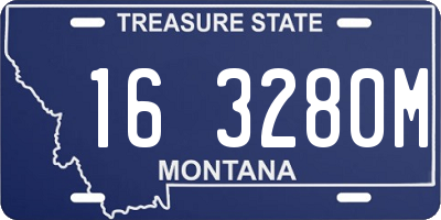 MT license plate 163280M