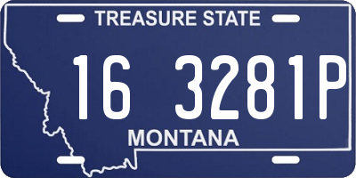 MT license plate 163281P