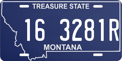 MT license plate 163281R