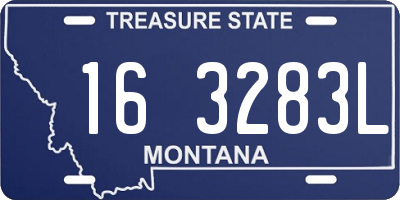 MT license plate 163283L