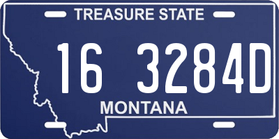 MT license plate 163284D