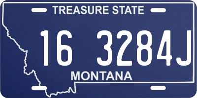 MT license plate 163284J