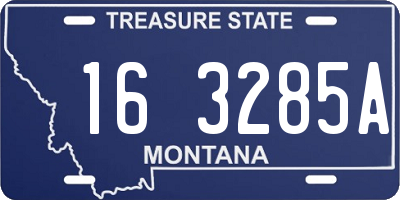 MT license plate 163285A