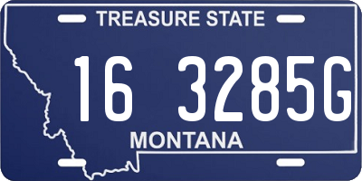 MT license plate 163285G