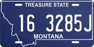MT license plate 163285J