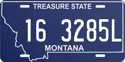 MT license plate 163285L