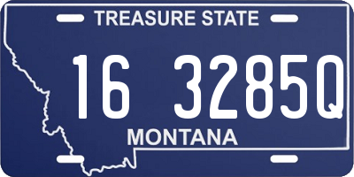 MT license plate 163285Q