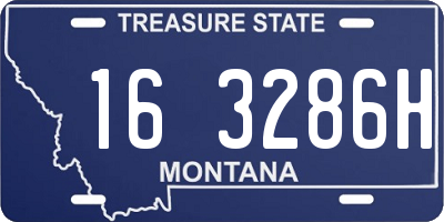 MT license plate 163286H