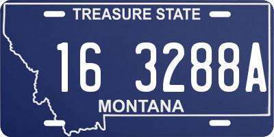 MT license plate 163288A