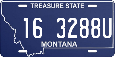 MT license plate 163288U