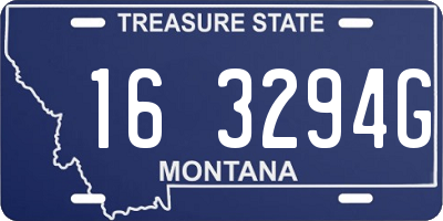 MT license plate 163294G