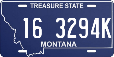 MT license plate 163294K