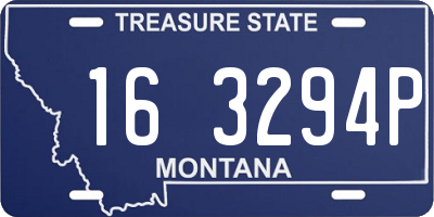 MT license plate 163294P