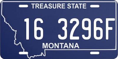 MT license plate 163296F