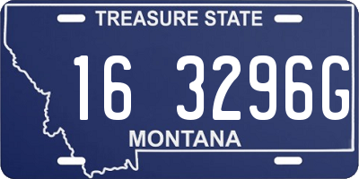 MT license plate 163296G