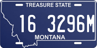 MT license plate 163296M