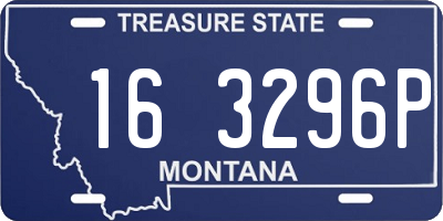 MT license plate 163296P