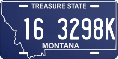 MT license plate 163298K