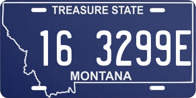 MT license plate 163299E