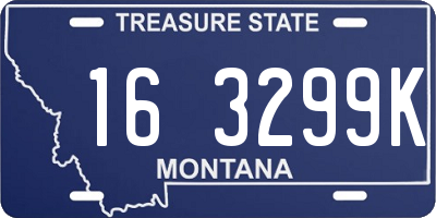 MT license plate 163299K
