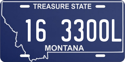 MT license plate 163300L